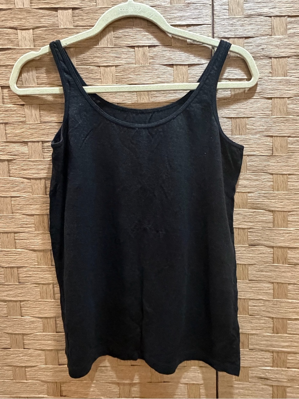 Eileen Fisher Linen Classic Black Women's Tank Top Lightweight Everyday Layer S